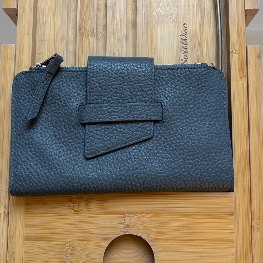 All Saints leather blue/grey wallet. Pls see scratch in pic